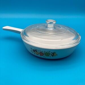 Vintage Corning Ware Spice of Life Skillet Pan & Lid 12cm Made in Canada